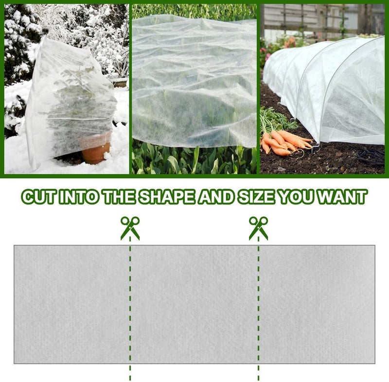 Sprthrd 6.5x33 FT Plant Covers Freeze Protection, 1.2oz Frost Cloth Floating Row Cover for Outdoor Plants, Winter Garden Frost Blanket for Vegetables, Flowers, Shrubs, Trees - Image 4